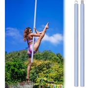 Minglez Silicone Aerial Flying Pole for Yoga Exercise, Professional Suspension Fitness Tube 45 mm, Portable Stripper Pole for Home/Bedroom/Apartment(Blue)