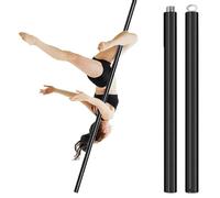 Minglez Silicone Stripper Pole for Aerial Flying Spinning, Adjustable Portable Dance Pole Apartment Friendly, Beginners/Professionals Dance Pole for Home(Black,2.0m/6.6ft)