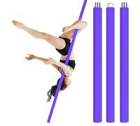 Minglez Silicone Stripper Pole for Aerial Flying Spinning, Adjustable Portable Dance Pole Apartment Friendly, Beginners/Professionals Dance Pole for Home(Purple,3.0m/9.8ft)