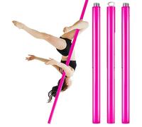 Minglez Silicone Stripper Pole for Aerial Flying Spinning, Adjustable Portable Dance Pole Apartment Friendly, Beginners/Professionals Dance Pole for Home(Pink,3.0m/9.8ft)