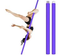 Minglez Silicone Stripper Pole for Aerial Flying Spinning, Adjustable Portable Dance Pole Apartment Friendly, Beginners/Professionals Dance Pole for Home(Purple,2.0m/6.6ft)
