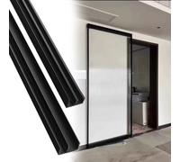 Minglez Sliding Door Kit Concealed Barn Door Hardware Kit 30 48 42 24 36 32, Soft Close Hidden Track Barn Door Set, Invisible Trackless Ghost Door for Single Wooden Door(124cm/48.8in)