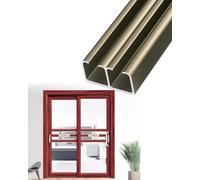 Minglez Sliding Door Kit Sliding Door Kit 4ft/1.2m 4.5ft/1.4m 6ft/1.8m 8ft/2.4m 12ft/3.7m, Double Barn Door Sliding Kit Top Hung, Heavy Duty Pocket Door Track and Rollers(5.5ft/1.7m)