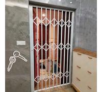 Minglez Window Grille Burglar Security Bars Door White, Heavy Duty Inside Window Grate Guards Prevent Burglary, Locking Guard Rail Door Heavy Duty Dog Gates(50cmx60cm/19.7x23.6inch)