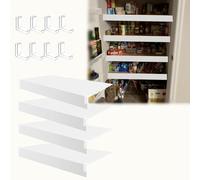Minglez Wire Shelf Cover White 24x48 18x36 18x48 12x36 24x24 inch, 4 Packs Closet Shelf Covers for Metal Shelving/Pantry Shelves, Liners Rack for Garage(46x48in/117x122cm)