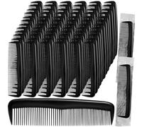 Mingliang 200-Piece Black Plastic Hair Comb Set, 5Inch, Individually Wrapped, Travel Size, Suitable for Men, Women, Boys