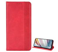 Mingming MingMing Wallet Case for Samsung Galaxy M22 Case, Retro Style Wallet Magnetic Cover with Credit Card Slots and Flip Stand, Leather Phone Case Compatible with Samsung Galaxy M22, Red