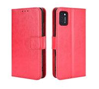MingMing Wallet Case for Cubot Note 7 Case, Retro Style Wallet Magnetic Cover with Credit Card Slots and Flip Stand, Leather Phone Case Compatible with Cubot Note 7, Red