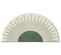 Mingnei Boho Black Sun Sunrise Sunshine Shaped Quick-Dry Diatomaceous Earth Bath Mat, Mid Century Modern Art Soft Diatom Mud Absorbent Floor Mat for Bathroom Shower Kitchen 28L x 16W Door Mat (Green)