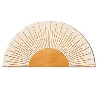Mingnei Boho Black Sun Sunrise Sunshine Shaped Quick-Dry Diatomaceous Earth Bath Mat,Mid Century Modern Art Soft Diatom Mud Absorbent Floor Mat for Bathroom Shower Kitchen 28 x 16 Door Mat (Orange)