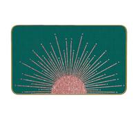 Mingnei Boho Doormat,Sun Sunshine Rug,Black Boho Sun Sunshine Classroom Doormat Door Mat Outside Inside Entrance for Kitchen Home,Sun Front Door Mat Outdoor Indoor Doormat Rug 30x17 Welcome (Green)