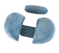 MINGPINHUIUS Pregnancy Pillow, Nursing Pillow, U Shape, Side Positioning Pillow with Removable Washable Cover, Support for Back, Tummy, Hips, Legs, Blue