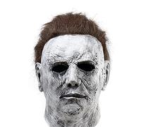 mingqing Halloween Michael Myers Mask, Halloween Latex Horror Scary Masks for Cosplay Costume (gray)
