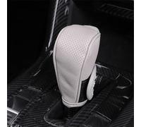 MINGRUILIHAI Car Gear Shift Knob Cover for Mini Countryman 2012-2016, PU Leather Shifter Lever Protector Non-Slip Breathable Shift Handle Cover Accessories,B/Grey