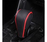 MINGRUILIHAI Car Gear Shift Knob Cover for Mini Countryman 2018-2023, PU Leather Shifter Lever Protector Non-Slip Breathable Shift Handle Cover Accessories,G/Black with red Edge