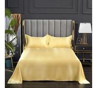 MINGSO 1 Pc Flat Sheet Single/King Size Cool Fiber Top Sheets For Summer Smooth Bedding Sheets Satin (No Pillowcase)
