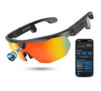 Mingtawn Smart Glasses with 4K HD Anti-Shake Camera & 3D Stereo Speakers | Polarized UV400 Sports Sunglasses | Bluetooth AI Glasses for Outdoor Video, Photos & Music | HiFi Audio Action Camera