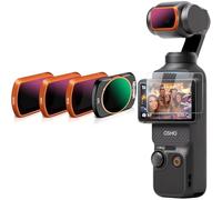 MINGVEN Osmo Pocket 4/3 Magnetic ND Filters Set + CPL Filter Compatible with DJI Osmo Pocket4/Pocket 3/Xtra Muse Vlogging Camera Accessories, 4 Pack - CPL, ND16, ND64, ND256