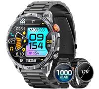 mingwear Military Smart Watches for Men,1.75″ Smartwatch with 1000 mAh/Led Flashlight,Fitness Watch for Heart Rate/Sleep/SpO2 /Calling/110+ Sports Mode Smart Watch for Android IOS