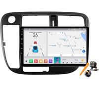 MingXing M6 Pro2,Android 15.0 2 DIN Car Stereo for H-onda Civic 1998-2000, 9 Inch GPS Navigation Touchscreen, DVD FM BT Receiver with Android Auto & CarPlay