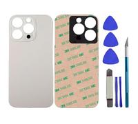 Mingxiong 16 Pro Max Rear Back Glass Replacement for iPhone 16 Pro Max Rear Back Glass Cover with Big Hole with Pre-Installed Adhesive + Reparing Tool Kit (Desert Titanium)