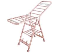 MINGYIHUI Wing-ShapedDual-Purpose Indoor/Outdoor Clothes Drying Rack,Floor-Standing Foldable Clothes Drying Rack,50kg Weight Capacity,Perfect For Drying Clothes,Bedding,and Shoes(Size:2 tiers)