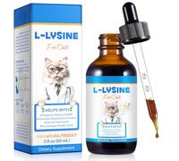 MINGYITUO L-Lysine Drops for Cats - Chicken Flavour 60mL | Supports Immune & Respiratory Health | With Taurine & Vitamins for Eye Health(60mL)