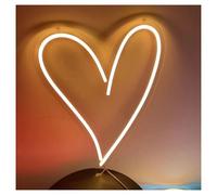 MINGYTN Sign Lamp Heart Neon Signs USB Powered Neon Lights Suitable for Children's Room Birthday Party Decor Glow Sign 30cmx35.3cm