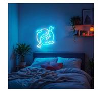 MINGYTN Sign Lamp Koi Fish Neon Lights Adjustable Brightness Suitable for Studio Shop Wall Art Decor 37cmx43cm(C)