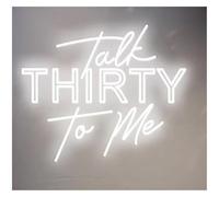 MINGYTN Sign Lamp Talk Dirty to ME Neon Art Sign Yard,Birthday Neon Home Decor Anniver(White,60cm)