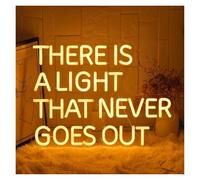 MINGYTN Sign Lamp There is A Light That Never Goes Out Neon Sign Letter Light Dimmable USB for Kids Room Bedroom Bar Bookstore Wall Decor 42cmx31cm