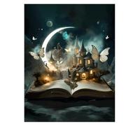MINGYTN Wall Art Canvas Prints Magic Book Art Poster Canvas Printing Fashion Popular Room Home Villa Decoration Aesthetics Natural Wall Canvas Decoration(A,40X50cm)