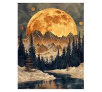 MINGYTN Wall Art Canvas Prints Moon Art Poster Canvas Printing Color Fashion Popular Room Home Villa Decoration Aesthetics Natural Wall Canvas Decoration(Q,40X50cm)