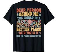 MINGYU VINIBABY Men's Dear Person Behind Me The World is A Better Place with You Gift Unisex T-Shirt Black S