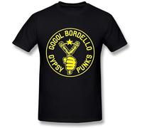 MINGYU VINIBABY Men's Gogol Bordello Band Logo Poster Black by T-Shirts Black XXL