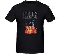 MINGYU VINIBABY Men's Miles Davis The Bootleg Series Custom Design Round Neck T-Shirts Black 3XL