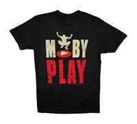 MINGYU VINIBABY Men's Moby Play Distressed T Shirt Music Singer Black M