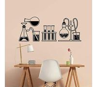 MINGYUANS Chemistry Lab - Black Removable Wall Sticker - Adding Academic Atmosphere to Science Classroom or Office 75x30cm