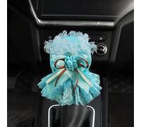 MINGZAIQIPEI Car Cute Blue Lace Style Auto Interior Accessories Four Seasons Universal Fit Most Car SUV (Gear Shift Cover)