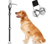 MINGZE Dog Doorbell Dog Bells Toilet Training Puppy, Internal Training Doorbell (Black)