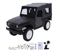 mingzhe 1:10 Scale RC Crawler Off Road Remote Control Car with Magnetic Detachable Doors and Roof High Performance All Terrain Electric Rock Vehicle for Kids and Adults Durable Plastic (Black)