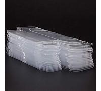 MINGZHE 50 PVC Transparent Toy Car Display Boxes, 1/64 Scale Vehicle Model Display Case Organizer Boxes