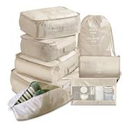 mingzhe 8 Set Packing Cubes for Suitcases Water Oxford Cloth Luggage