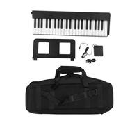 Mingzhe 88 Key Foldable Electronic Piano Portable Electric Keyboard with MIDI USB Connectivity Rechargeable Battery Built in Music Stand Piano Bag Sustain Pedal for Beginners Home (Black)