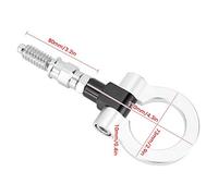 Mingzhe Aluminum Alloy Rear Tow Hook, Anodized Surface, Easy Installation, CNC Craftsmanship, Folding Design, Fits for 3 Series E39 E92 E91 E90 E46 E36, Black, Silver (Silver)