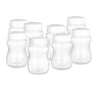 Mingzhe Breastmilk Bottles Set 8 PCS BPA Free Leakproof Lid Wide Neck Breast Milk Collecting Storage Bottles 180ml 6.1oz for Nursing Mothers Travel Home Work (8 PCS)