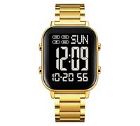 mingzhe Digital Watch Men Women Backlight Stopwatch Alarm Chime Hourly Countdown Dual Time (Black)