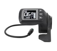 Mingzhe Electric Bike LCD Display 5 Pin Connector Large Screen Backlight Easy Installation for Electric Bikes Scooters ABS Plastic 22.2mm Handlebar Mount