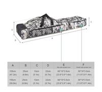 mingzhe Fishing Rod Reel Bag 3 Layers Portable Folding Tackle Carry with Spacious Compartments for Anglers Travel Storage 600D Oxford Cloth Water 120cm 150cm (150cm)