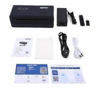 mingzhe High Speed Thermal Label Printer 4 Inch Sec BT USB Connectivity Desktop Label Maker Shipping Office Warehouse Barcode Address Labels (UK Plug)